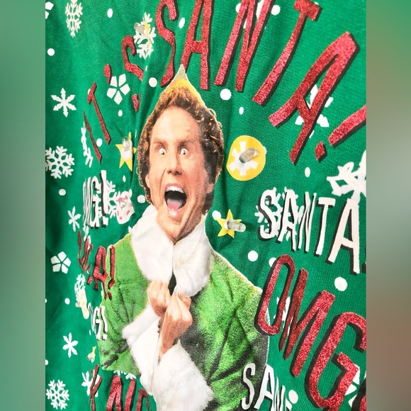 Elf Light Up Ugly Christmas Sweater NWOT - Picture 4 of 6